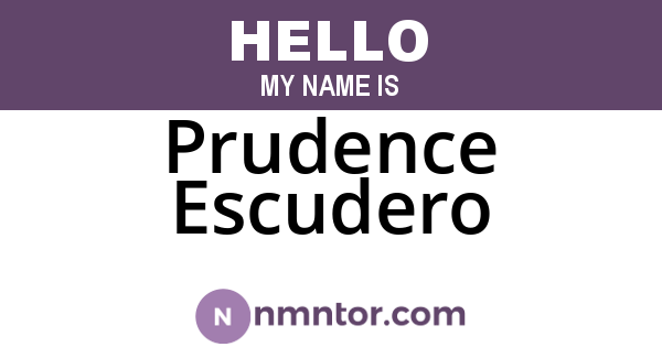 Prudence Escudero