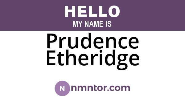 Prudence Etheridge