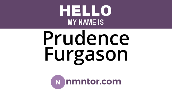 Prudence Furgason