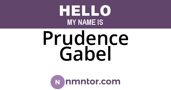 Prudence Gabel