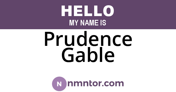 Prudence Gable