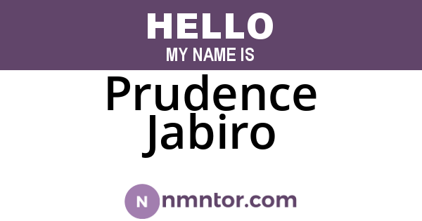 Prudence Jabiro