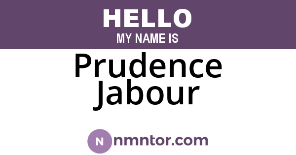 Prudence Jabour