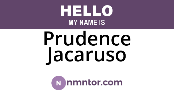 Prudence Jacaruso