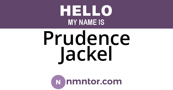 Prudence Jackel