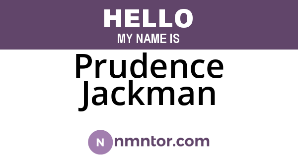Prudence Jackman