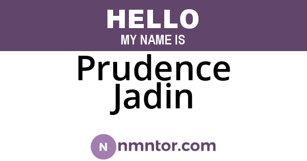 Prudence Jadin