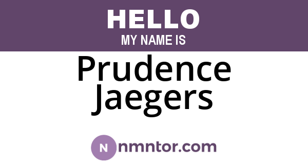 Prudence Jaegers