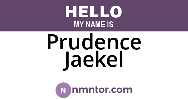 Prudence Jaekel