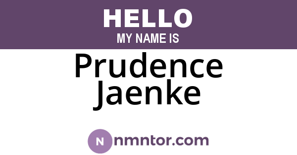 Prudence Jaenke