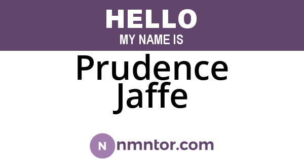 Prudence Jaffe