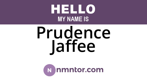 Prudence Jaffee
