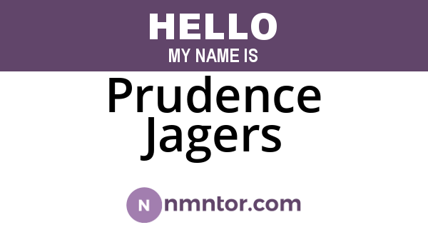 Prudence Jagers
