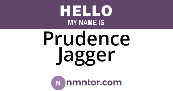 Prudence Jagger