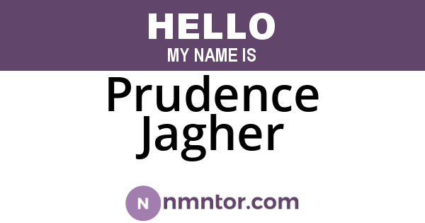 Prudence Jagher