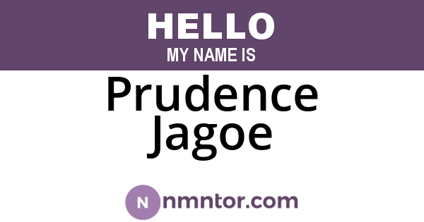 Prudence Jagoe
