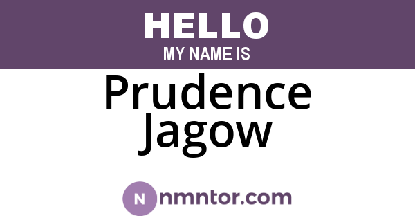 Prudence Jagow