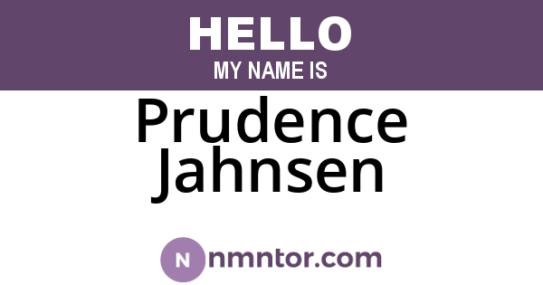Prudence Jahnsen