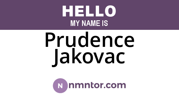 Prudence Jakovac