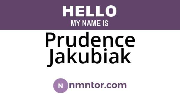Prudence Jakubiak