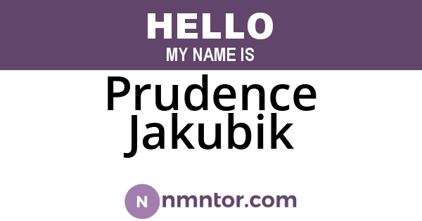 Prudence Jakubik