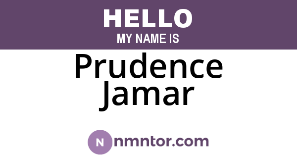 Prudence Jamar