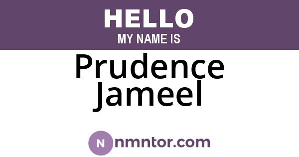 Prudence Jameel