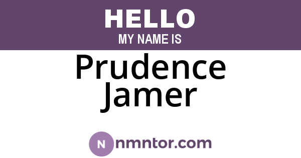 Prudence Jamer