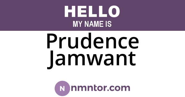 Prudence Jamwant