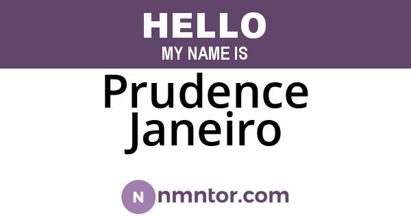 Prudence Janeiro