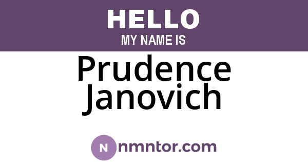 Prudence Janovich