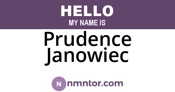Prudence Janowiec