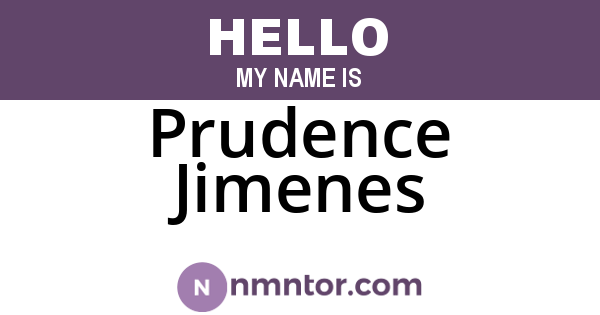 Prudence Jimenes