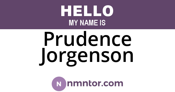 Prudence Jorgenson