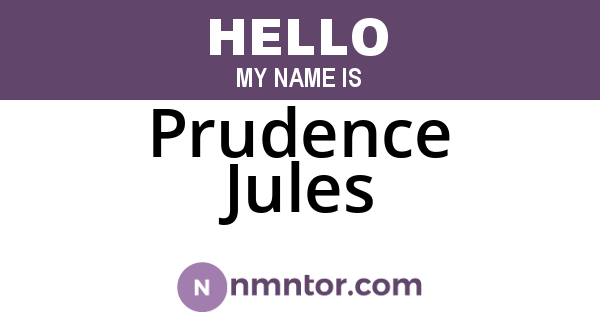 Prudence Jules
