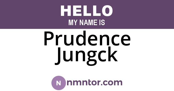 Prudence Jungck