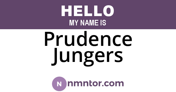 Prudence Jungers