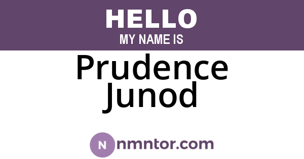 Prudence Junod