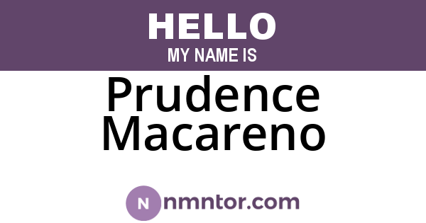 Prudence Macareno