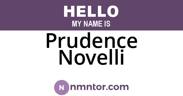 Prudence Novelli
