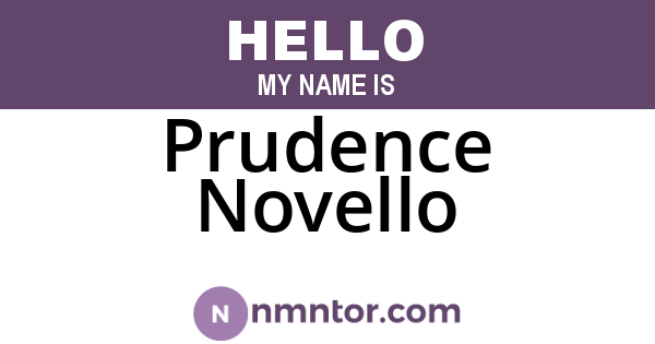 Prudence Novello