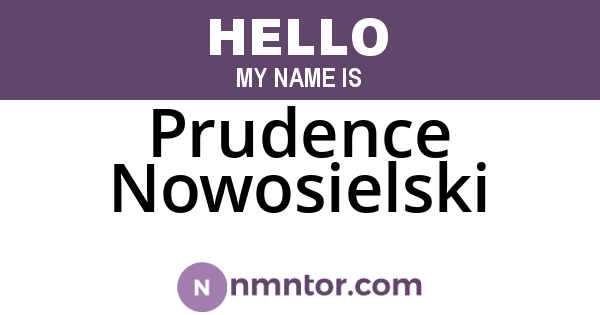 Prudence Nowosielski