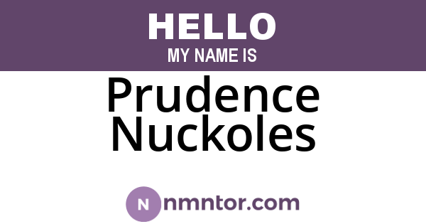 Prudence Nuckoles