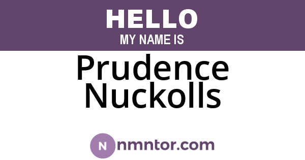 Prudence Nuckolls