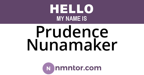 Prudence Nunamaker