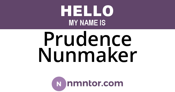 Prudence Nunmaker