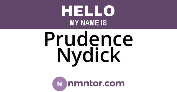 Prudence Nydick
