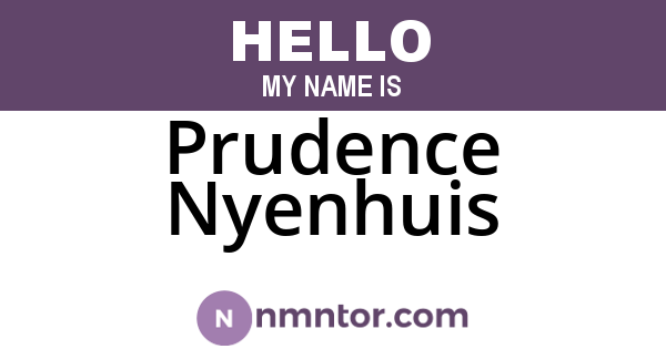 Prudence Nyenhuis