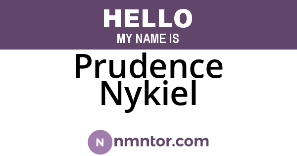 Prudence Nykiel