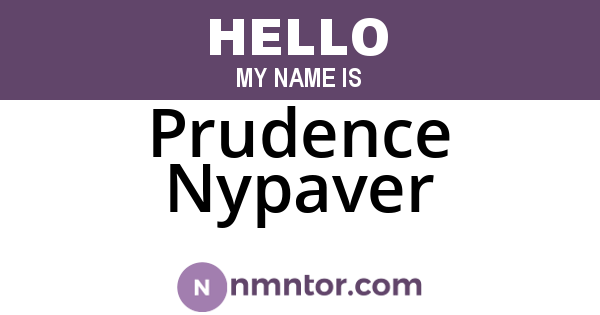 Prudence Nypaver